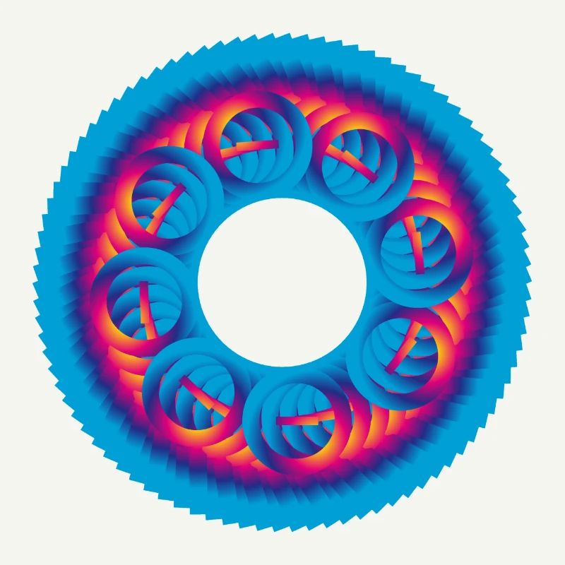 Cercle de pignons coloré