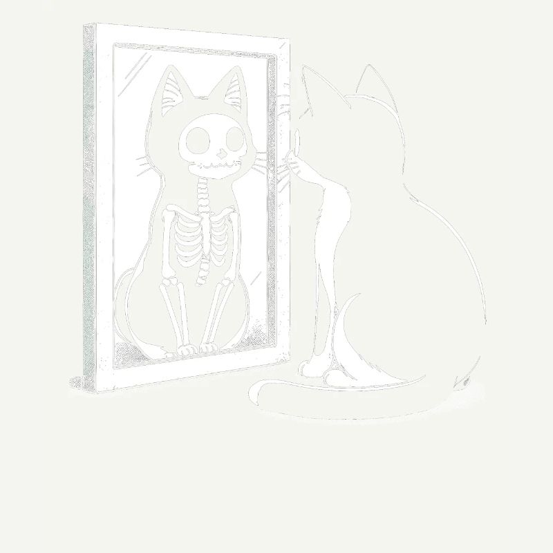 Chat regardant dans le miroir