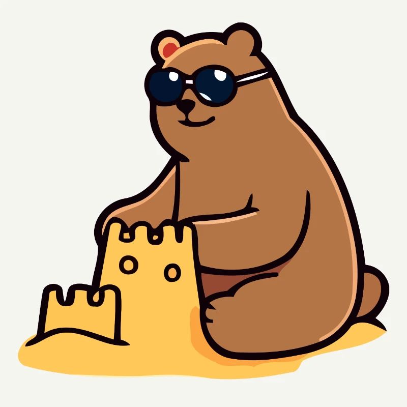 Beachside Bear: The Sandy Castle King