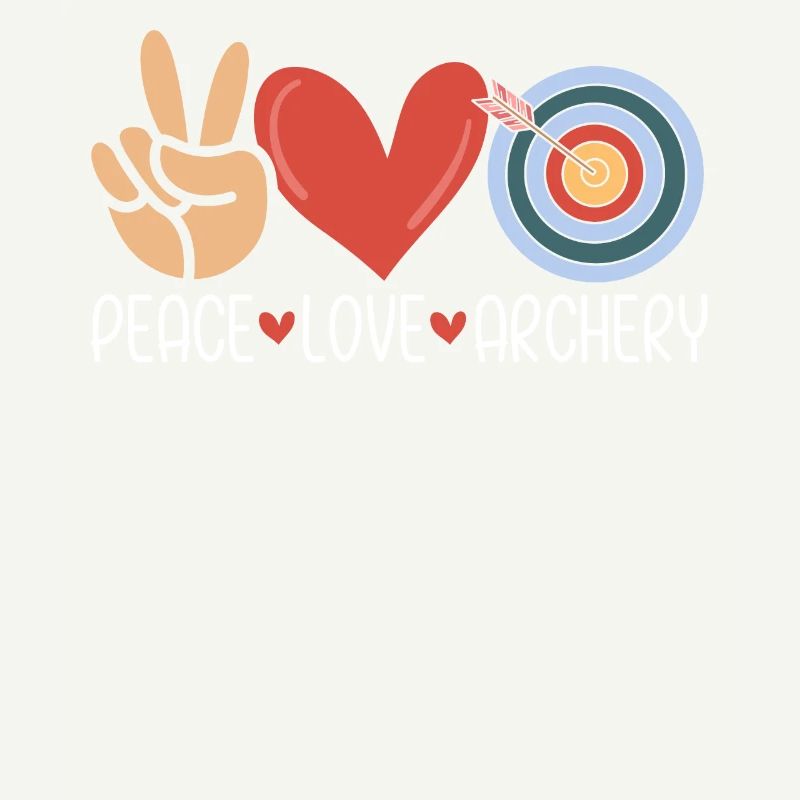 Peace Love Bogenschießen Jagd Compound Bogen Lustig