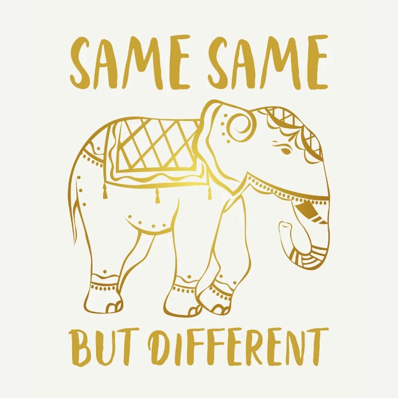 Goldener Elefant "Same Same but different"