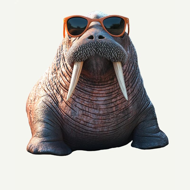 Walrus, tusks, seal, wild Pacific walruses