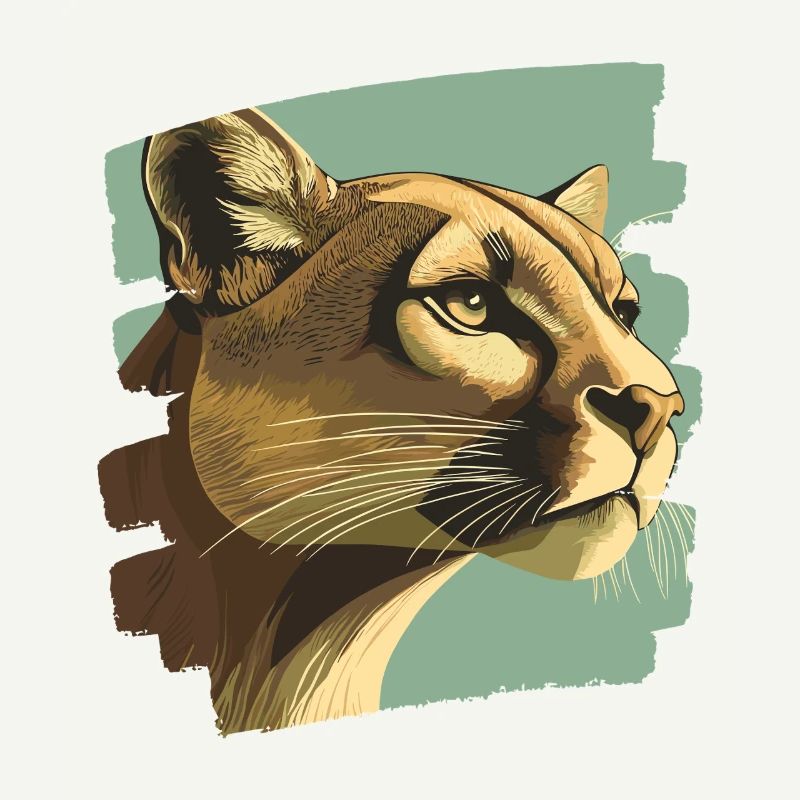 Lion from mountain Retro