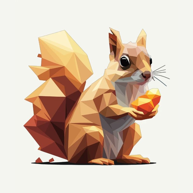 Low-Poly Squirrel
