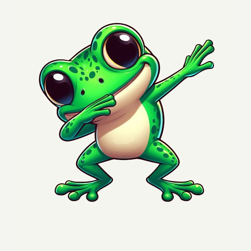 Cool Frog Dabbing Crapaud Tendance