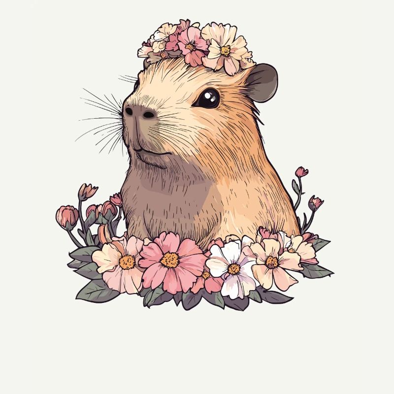 Blumen Capybara