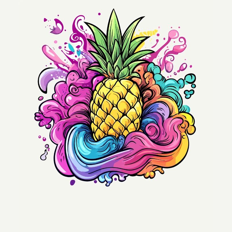 Ananas Farbexplosion