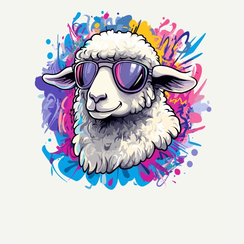 Cooles Schaf mit Sonnenbrille