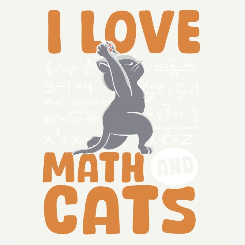 Math Cats Cat Lover Enseignant Étudiants