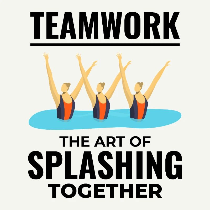 Triumphales Design der Synchronschwimmer