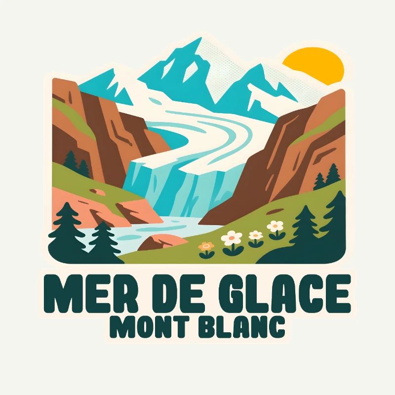 Mer de glace Gletscher