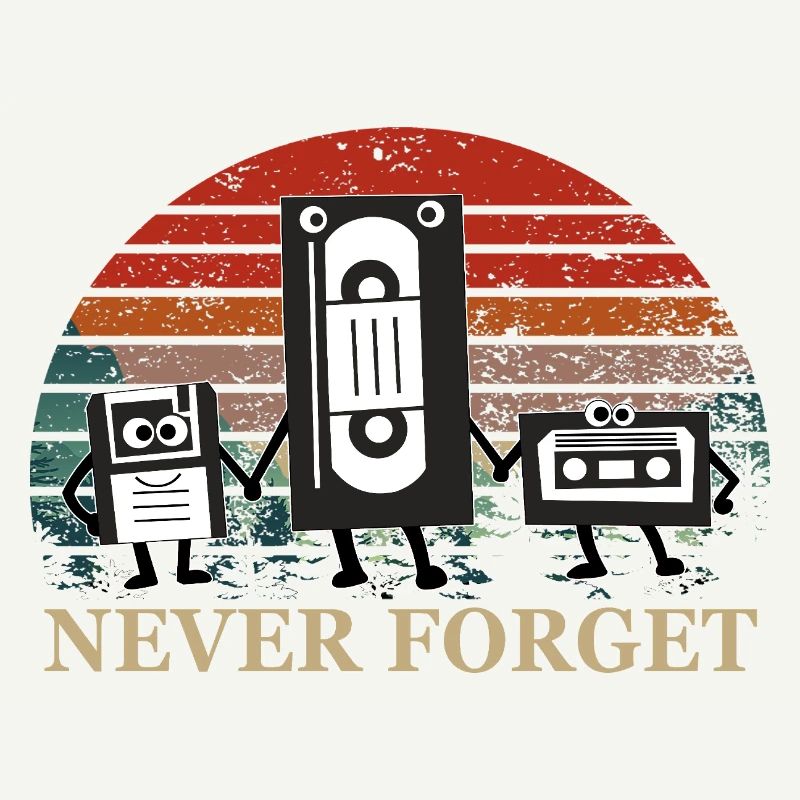 Trio de cassettes rétro avec thème Never Forget