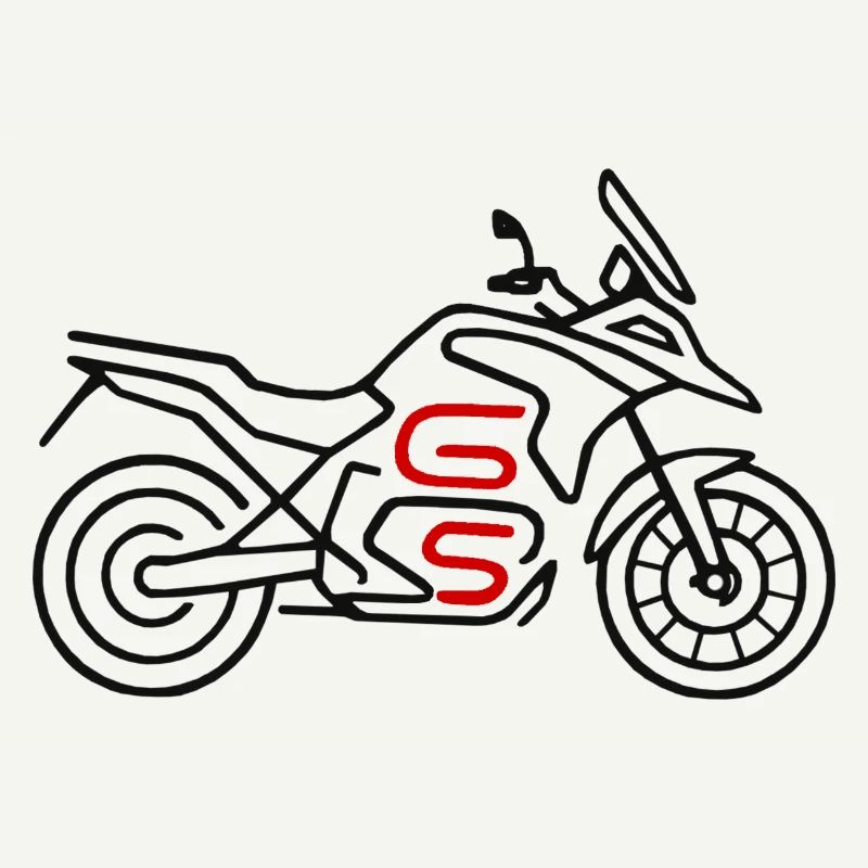 Motorrad GS schwarz rot