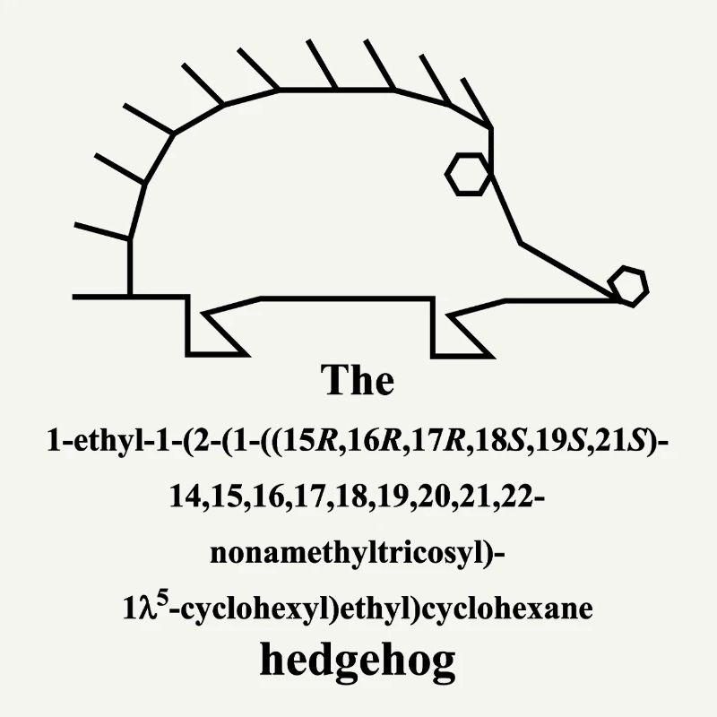 Molécule de hérisson - Nomenclature IUPAC Blague -b