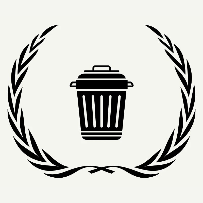 Garbage Can Symbol Wreath