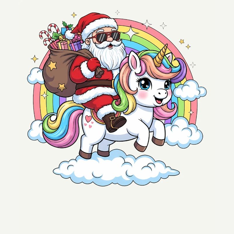Weihnachtsmann Einhorn 