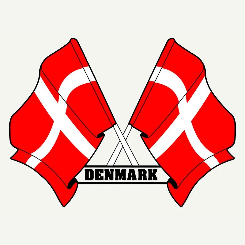 DENMARK – Crossed Flags