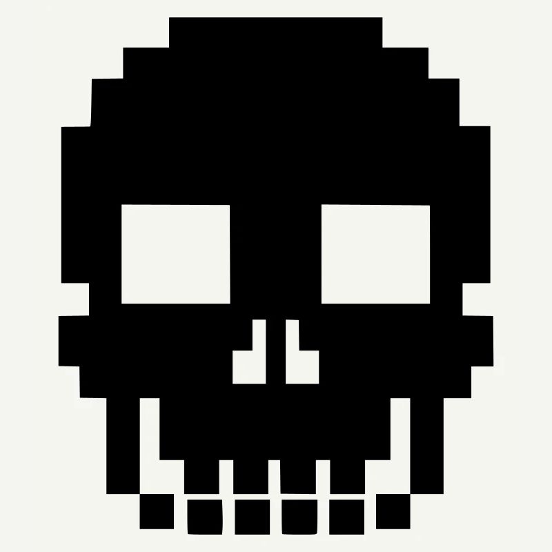 Pixel Totenkopf Skull Retro Game Over