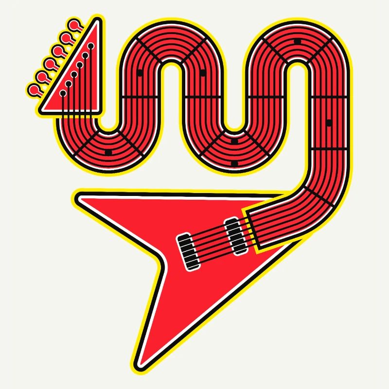 Rote Abstract Shape E-Gitarre