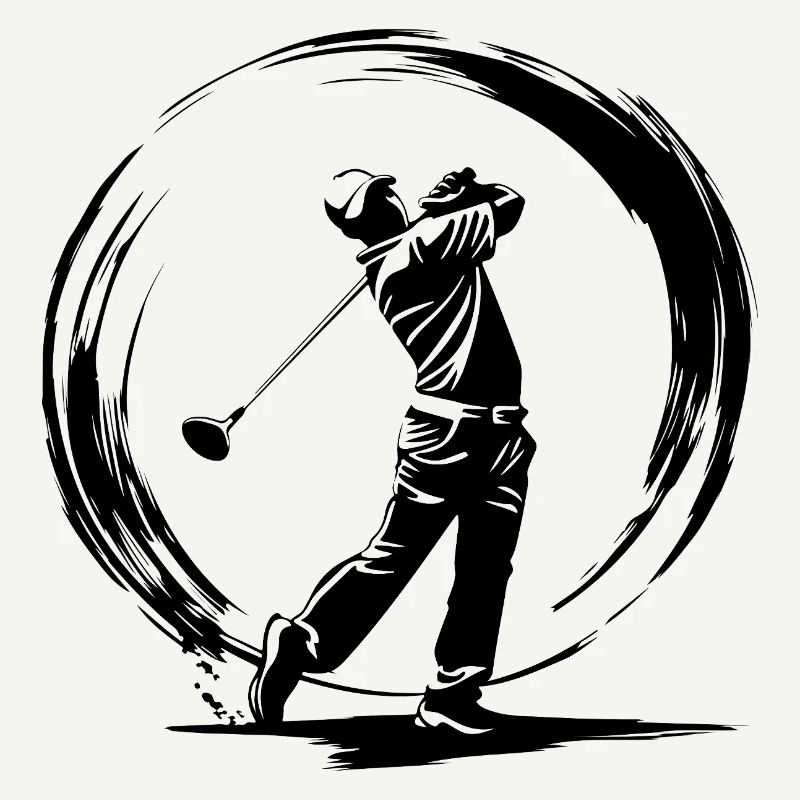 Golfer Man Silhouette