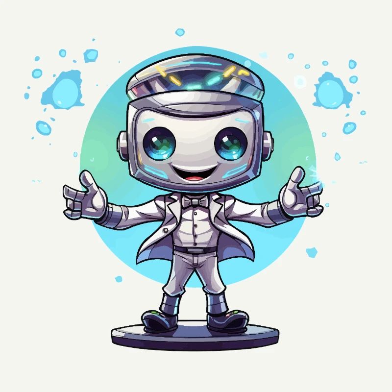 Petit robot spatial en combinaison