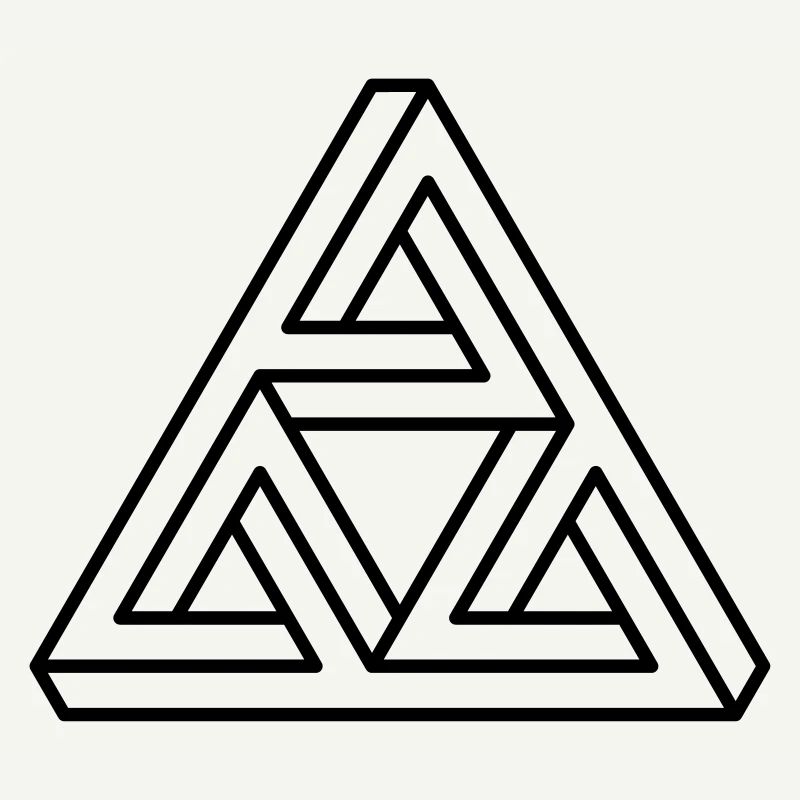 impossible chiffre Hipster géométrie triangle Escher