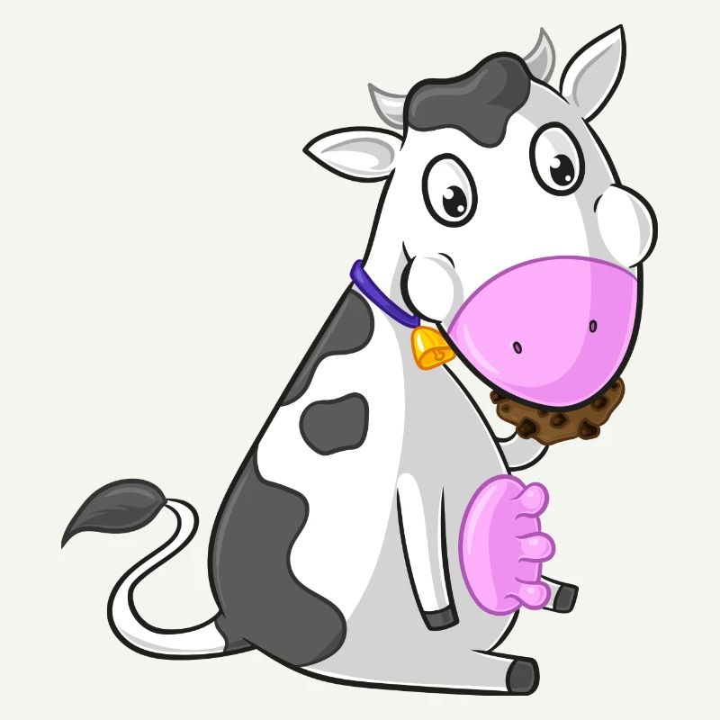 Comic-grignotant vache