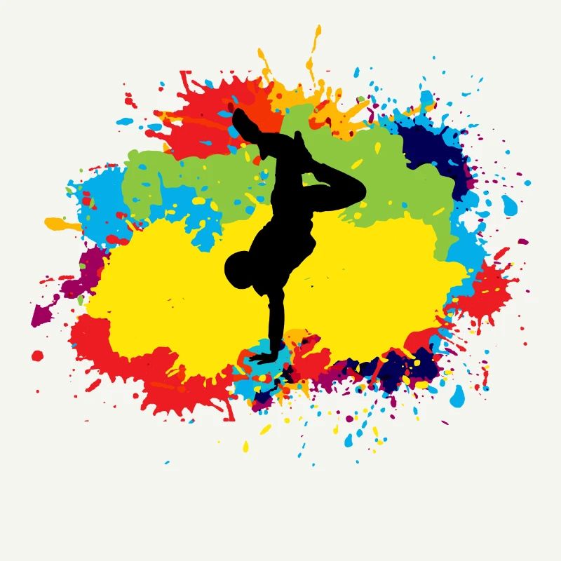 Breakdance Breakdancing Break-dancer Aquarelle