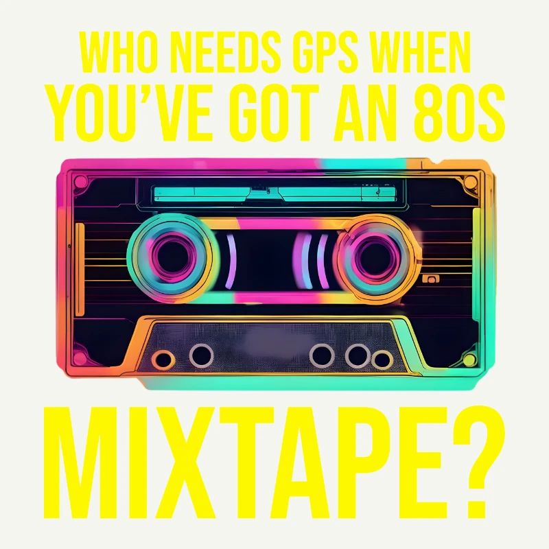 Neon '80s Cassette Tape: Nostalgic Retro Vibes