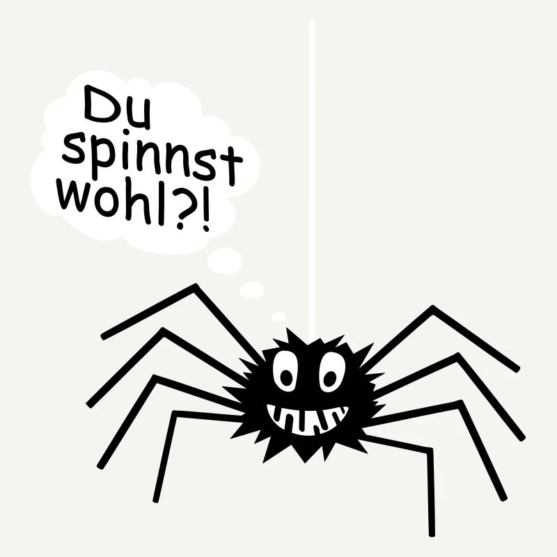 Spinne Spruch Comic lustig