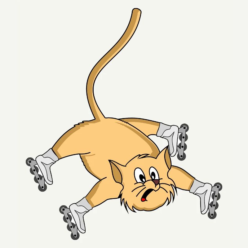 Rollschuh Inline Skates Neuling Katze Geschenk
