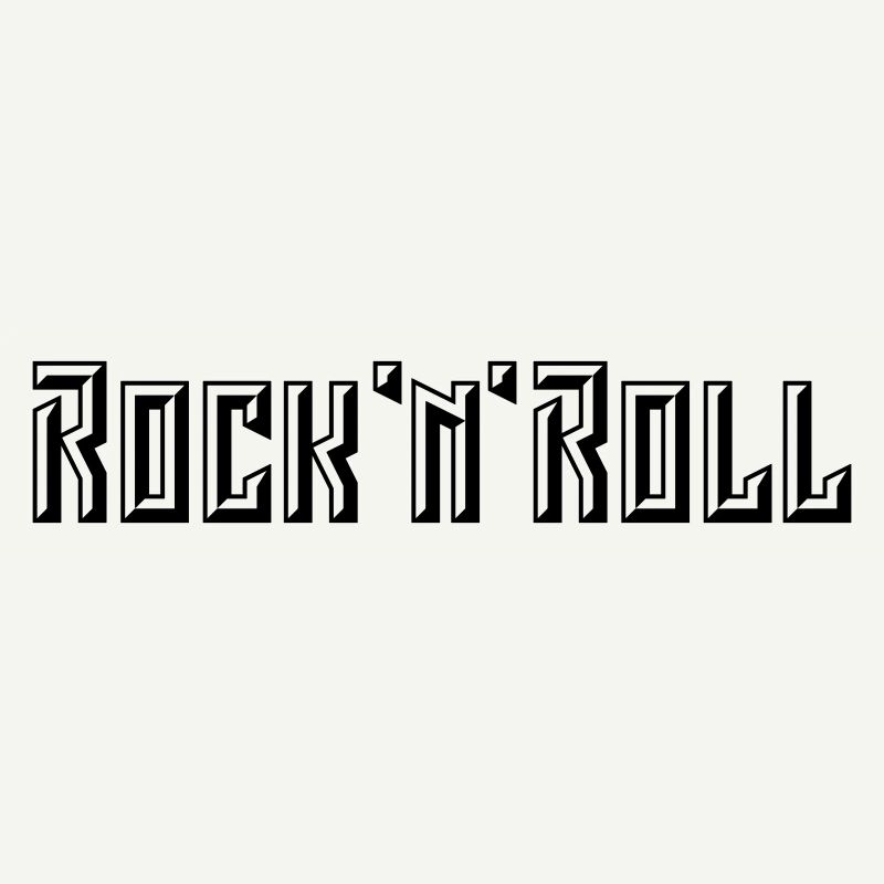 Lettrage Rock 'n' Roll (3D / POS / 1C)