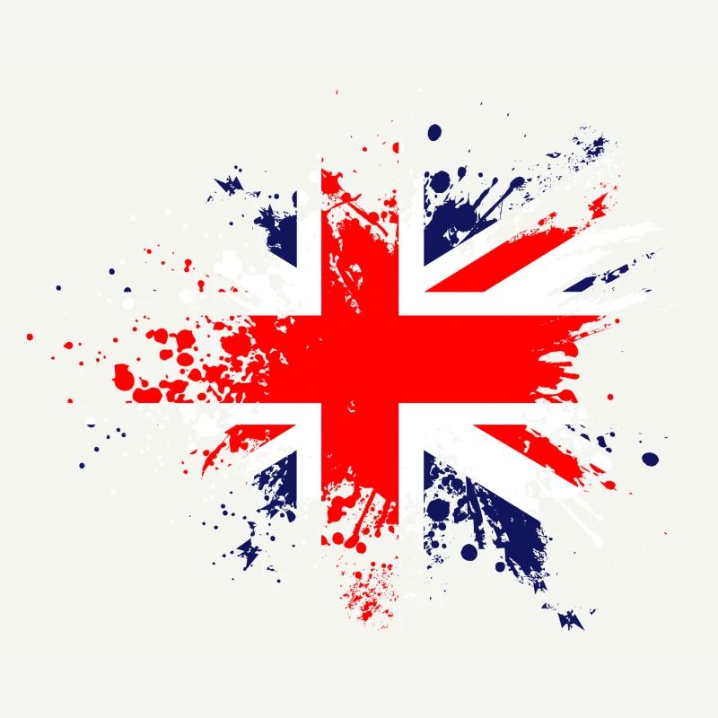 Großbritannien Flagge Spritzer Union Jack Klecks