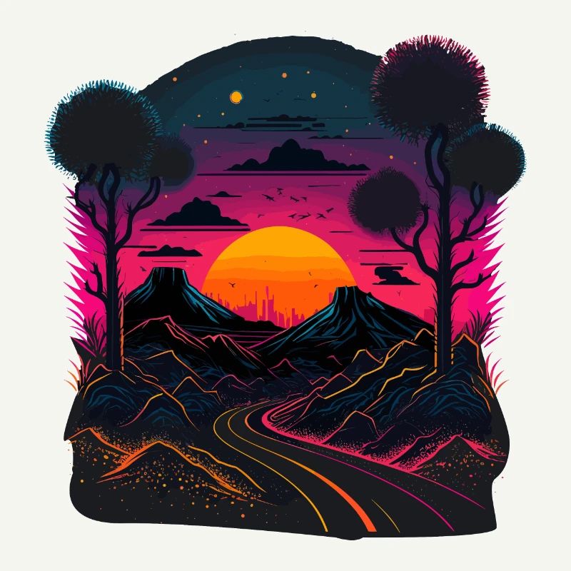 Illustration Synthwave