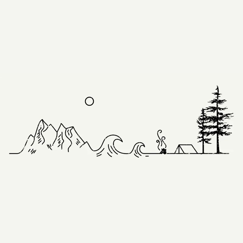 Mountain Line Waves and Camping