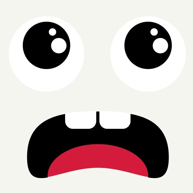 Terrified face - Comic