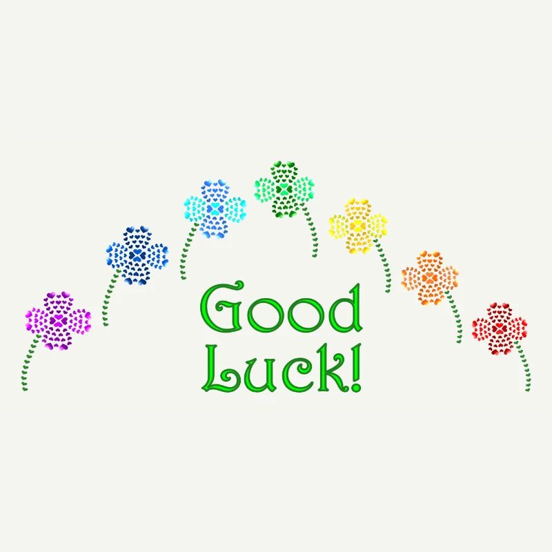 Good Luck; Rainbow; Glücksklee; Four Leaf Clover