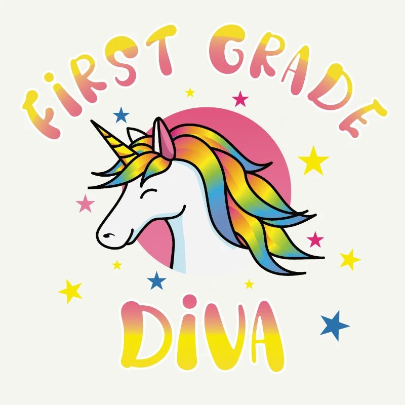 First Grade Diva Einhorn Einschulung Geschenk