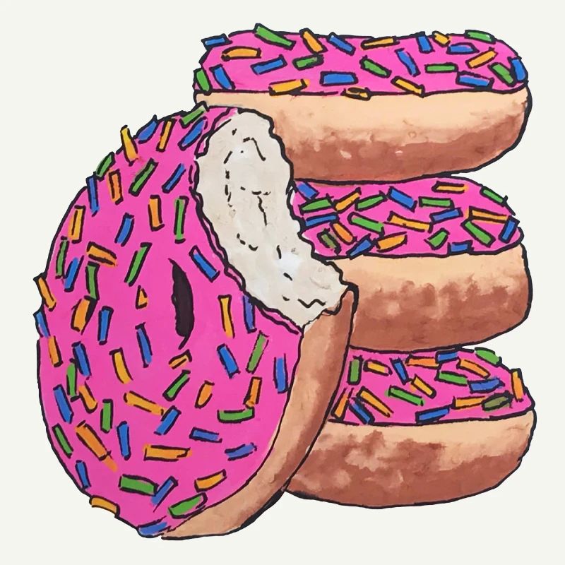 Donut stack rose délicieuse collation