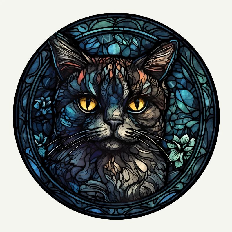 Pixie Bob Katzenrasse Aquarellglas