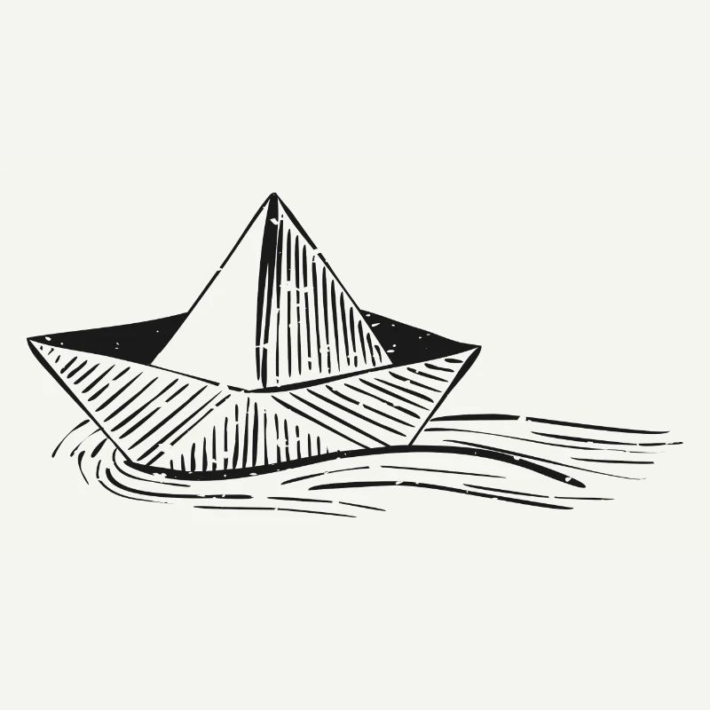 Boot Schiff Papierboot Geschenk Segelboot Kapitän