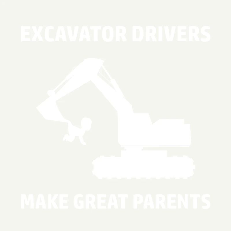 Excavatrice Conception de pilote de pelle Construction Worker Construction Machine