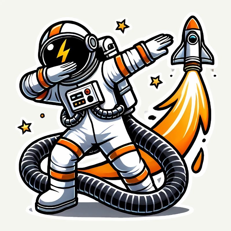 Drôle Dabbing astronaute conception spatiale