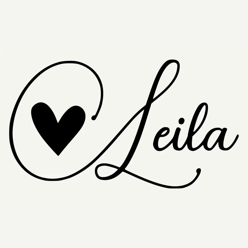 Leila Name mit Herz