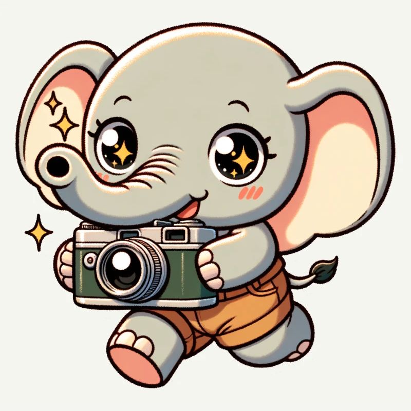 Elefantenfotografie Kleiner Shutterbug Elefant