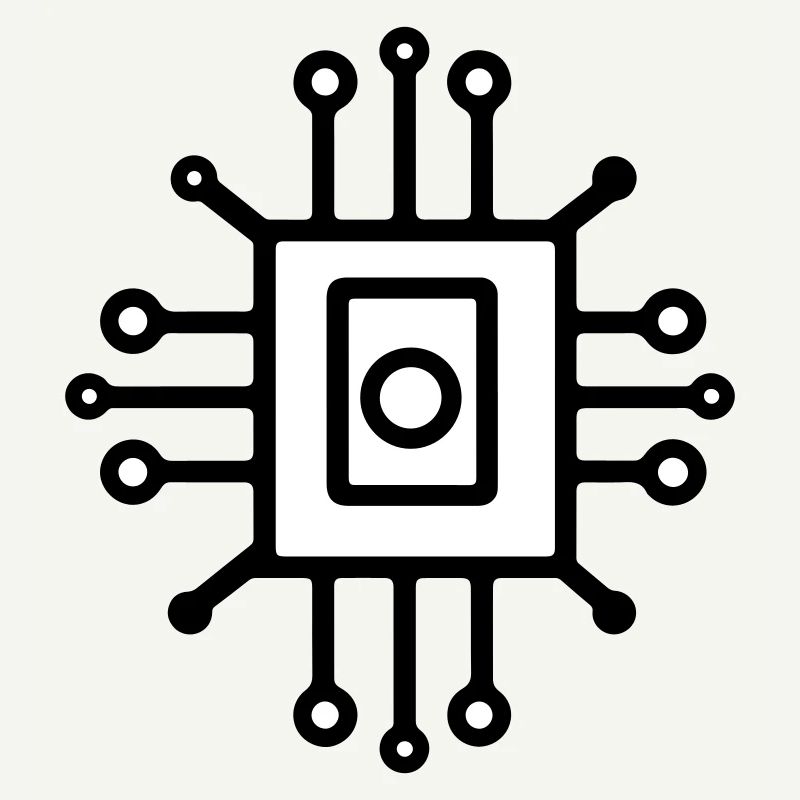 Icône de puce d’ordinateur numérique