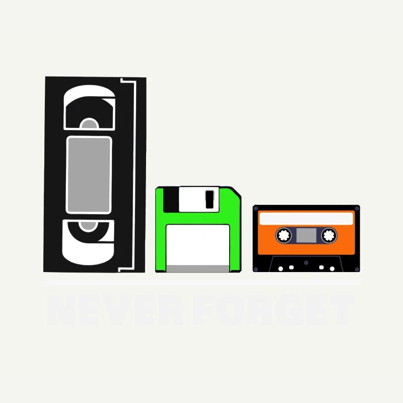 Never Forget Floppy Disk Retro Shirt 80s