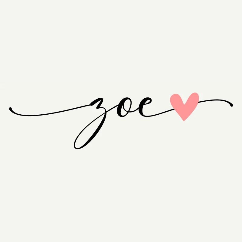 Zoe, Last Name, First Name, Calligraphy, Script