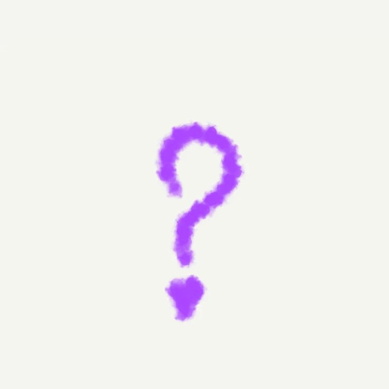 Question mark design purple