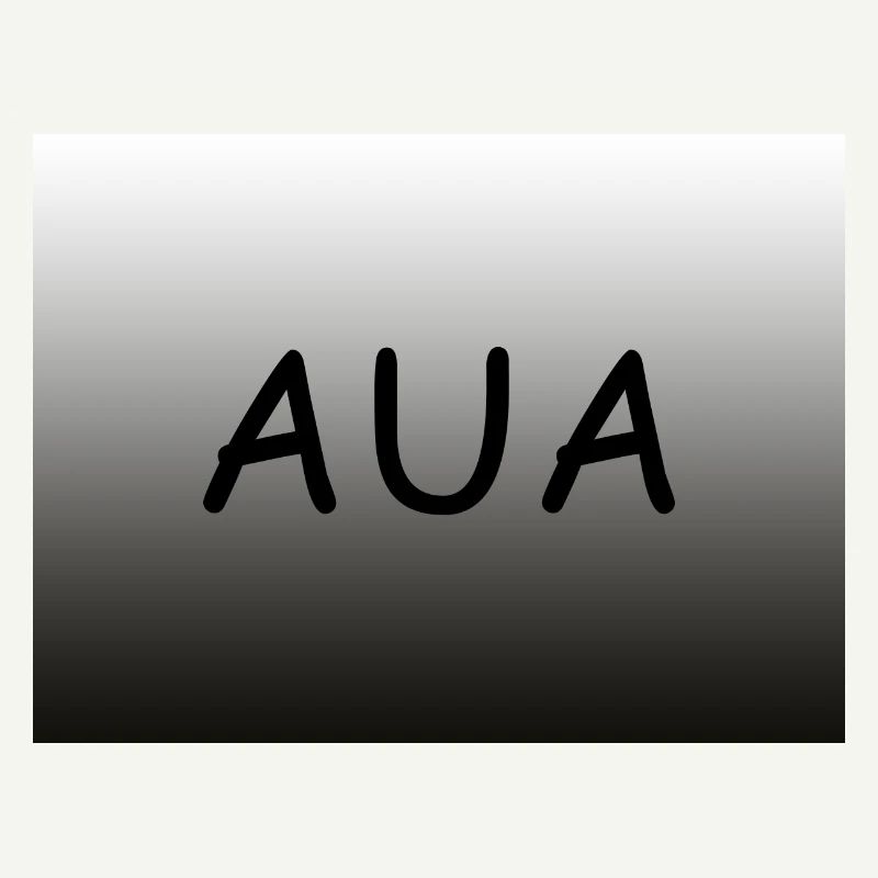 Lettering Aua horizontal with gradient